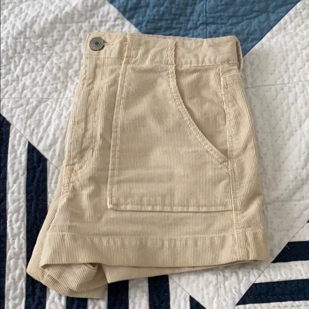 High waisted corduroy shorts